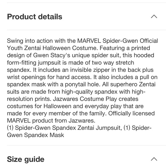 Kids Spider Gwen Costume - Picture 15 of 16